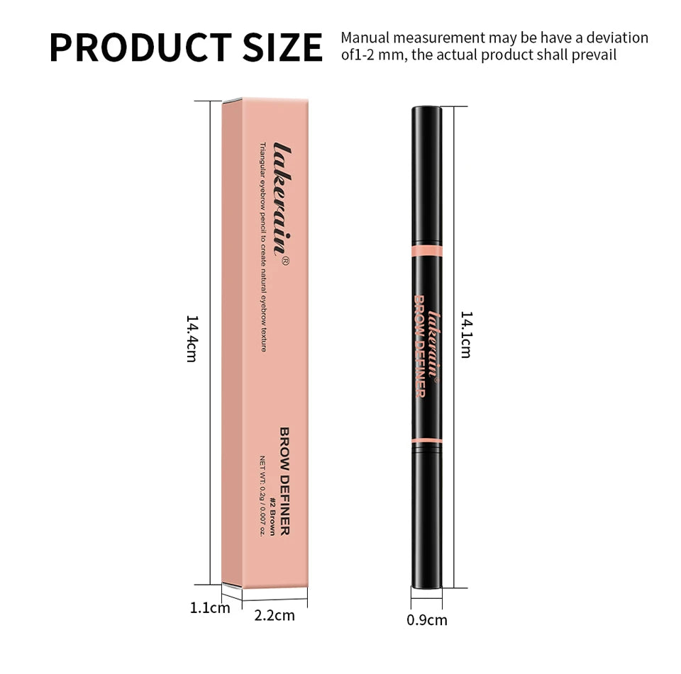Waterproof Eyebrow Pencil Triangular Brow Definer Makeup Pen - 16