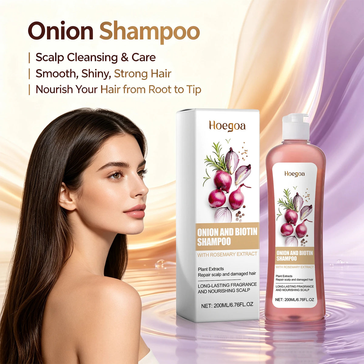 Onion and Biotin Shampoo Hair Repair and Growth Cleanser