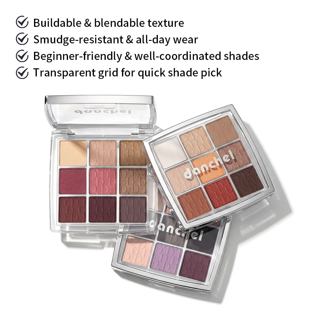 Artist Eyeshadow Palette 9 Color Matte Shimmer Eye Makeup Kit - 2