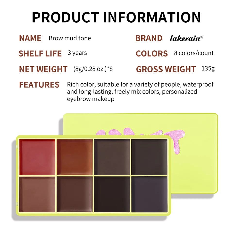 8 Color Cream Blush Palette Face Contour and Highlighter Makeup Set - 28
