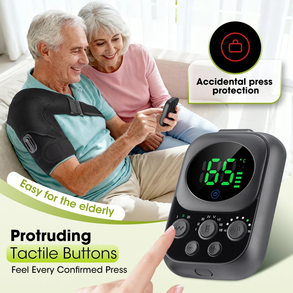 Cordless Shoulder Heating Massager Electric Muscle Relief Brace - 26