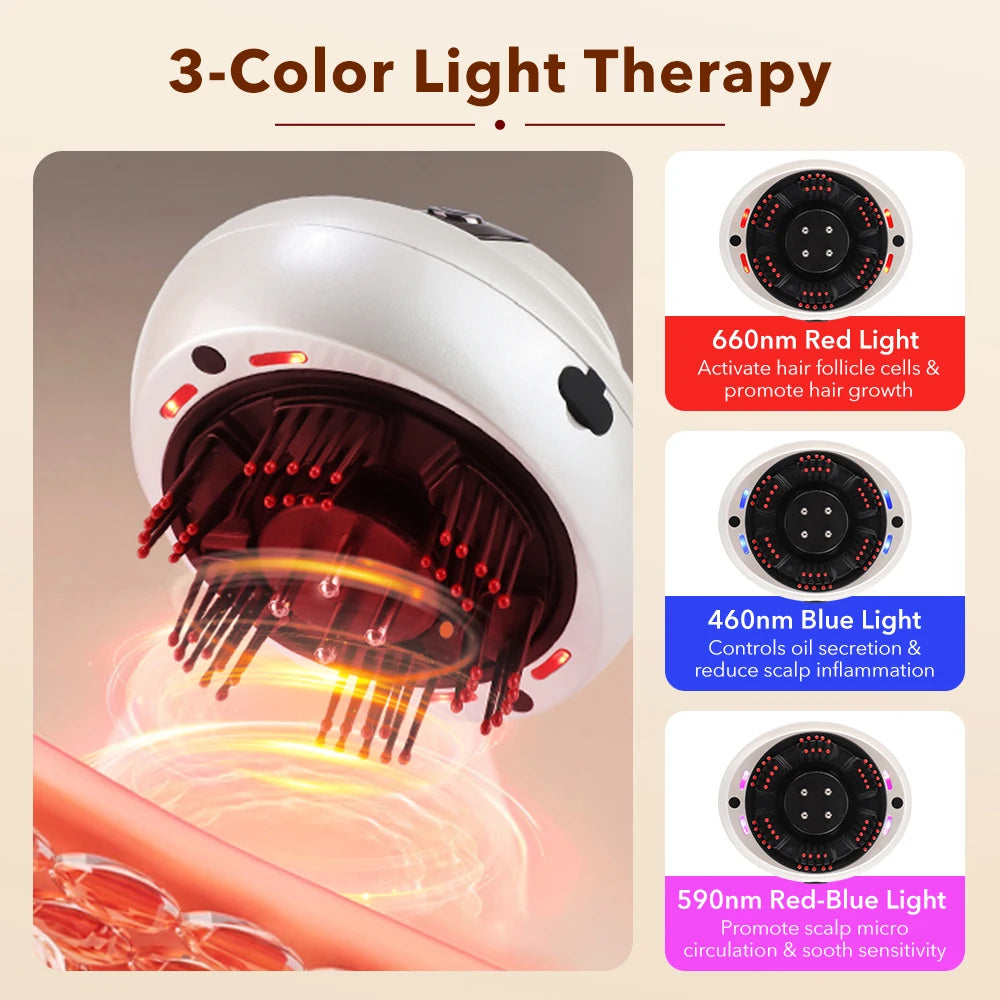 Electric Scalp Massager and Hair Oil Applicator Brush