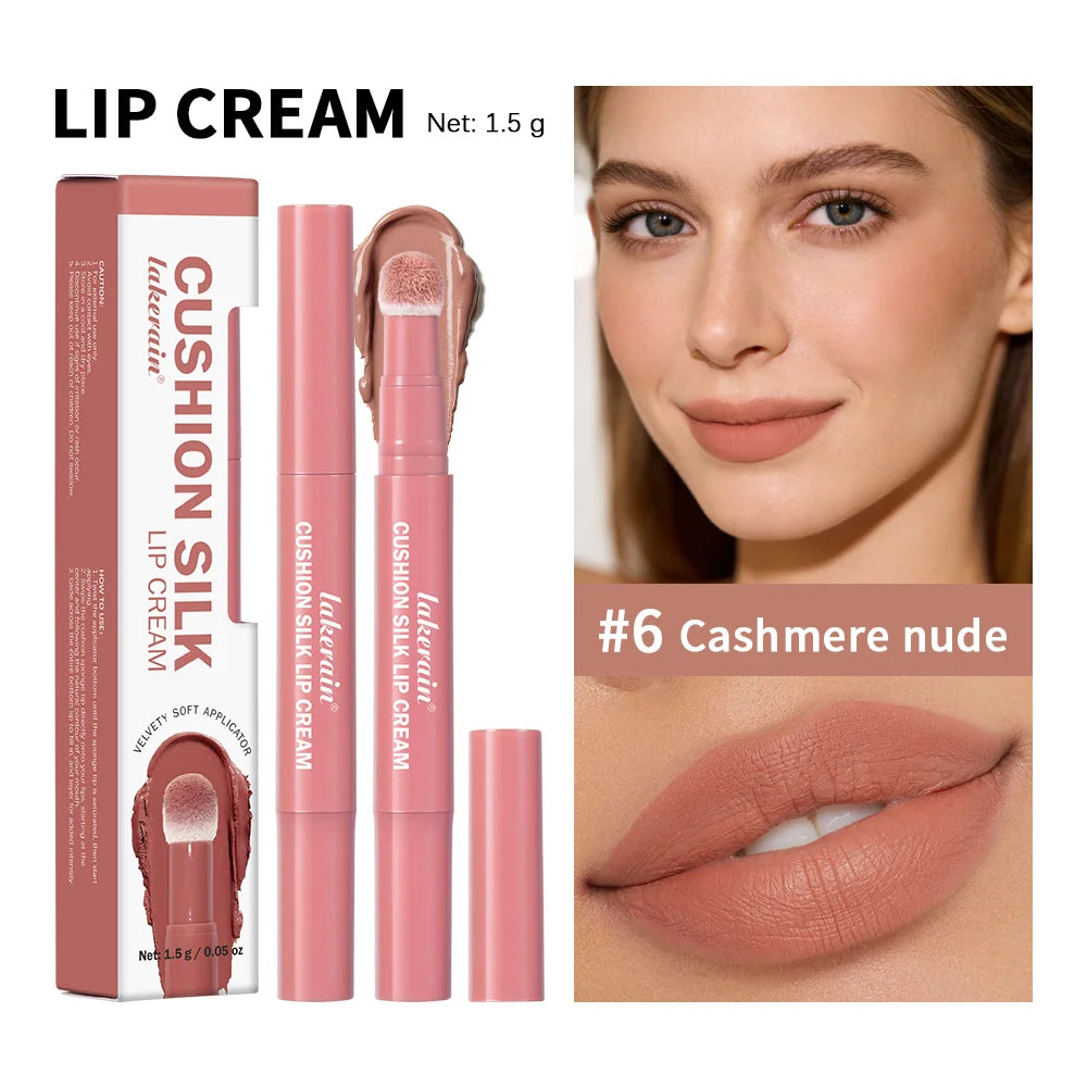 2 in 1 Air Cushion Lip Cream and Blush Waterproof Matte Lip Tint