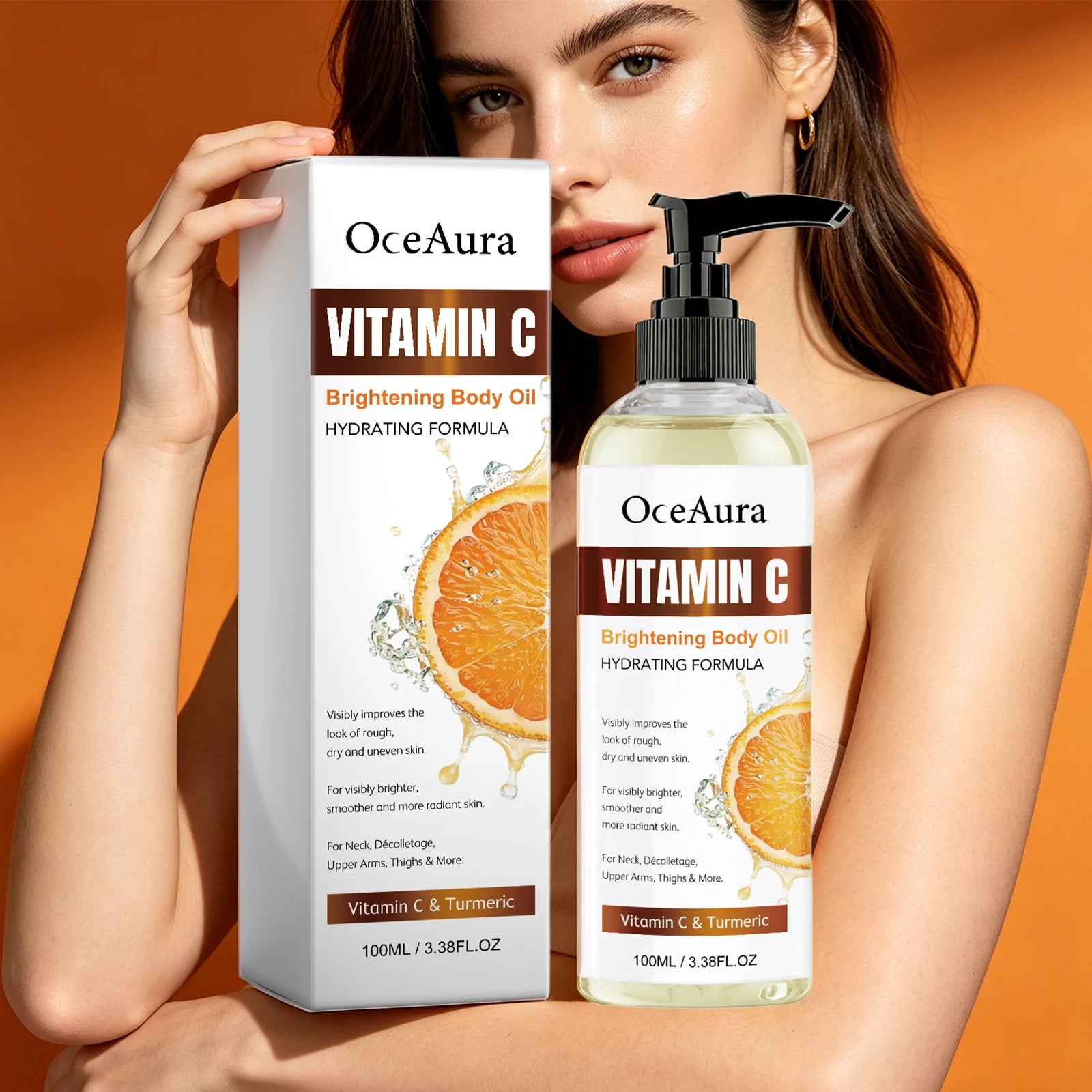 Turmeric Vitamin C Body Oil Brightening Glow Moisturizing Skin Serum - 11