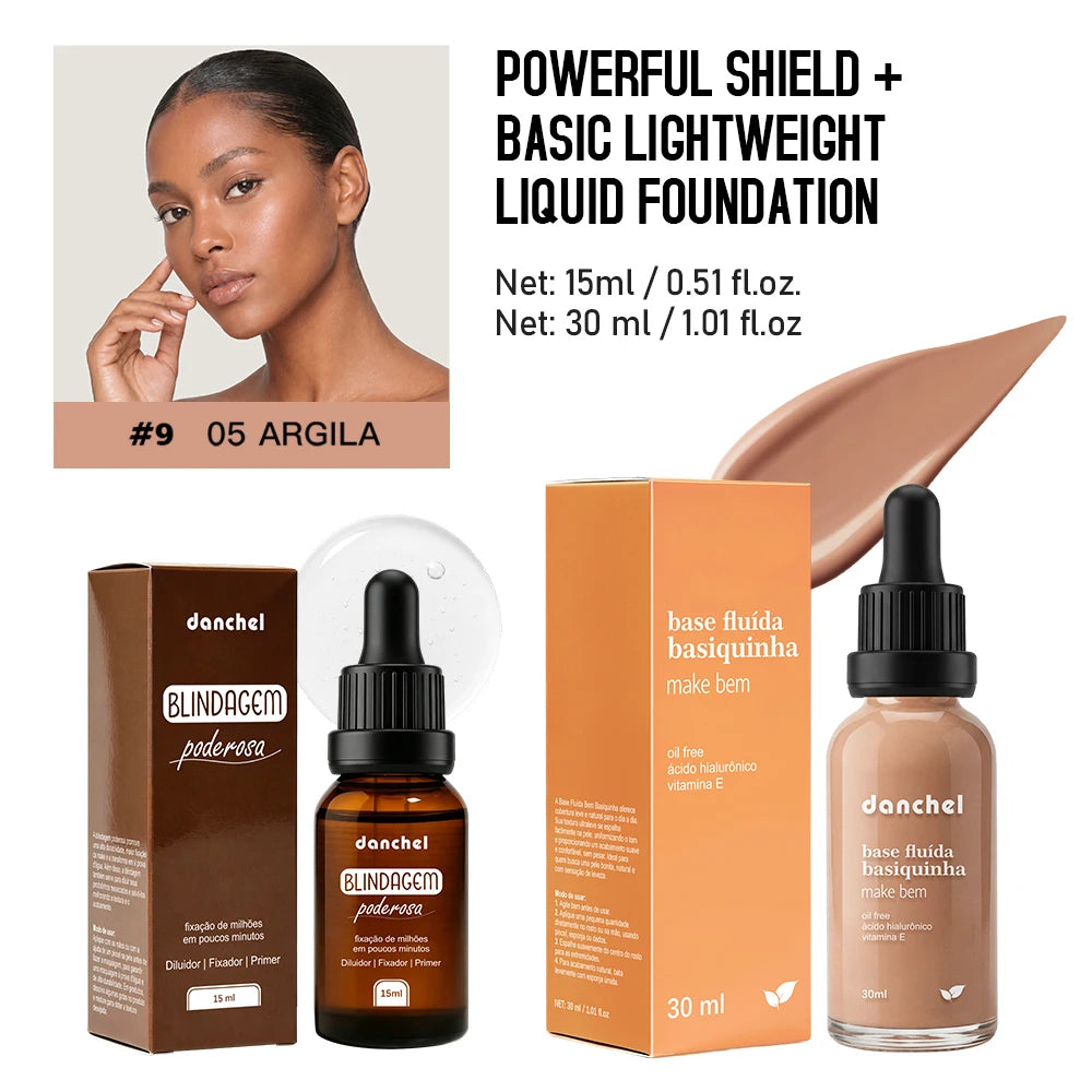 Liquid Foundation and Primer Set Long Lasting Makeup Base