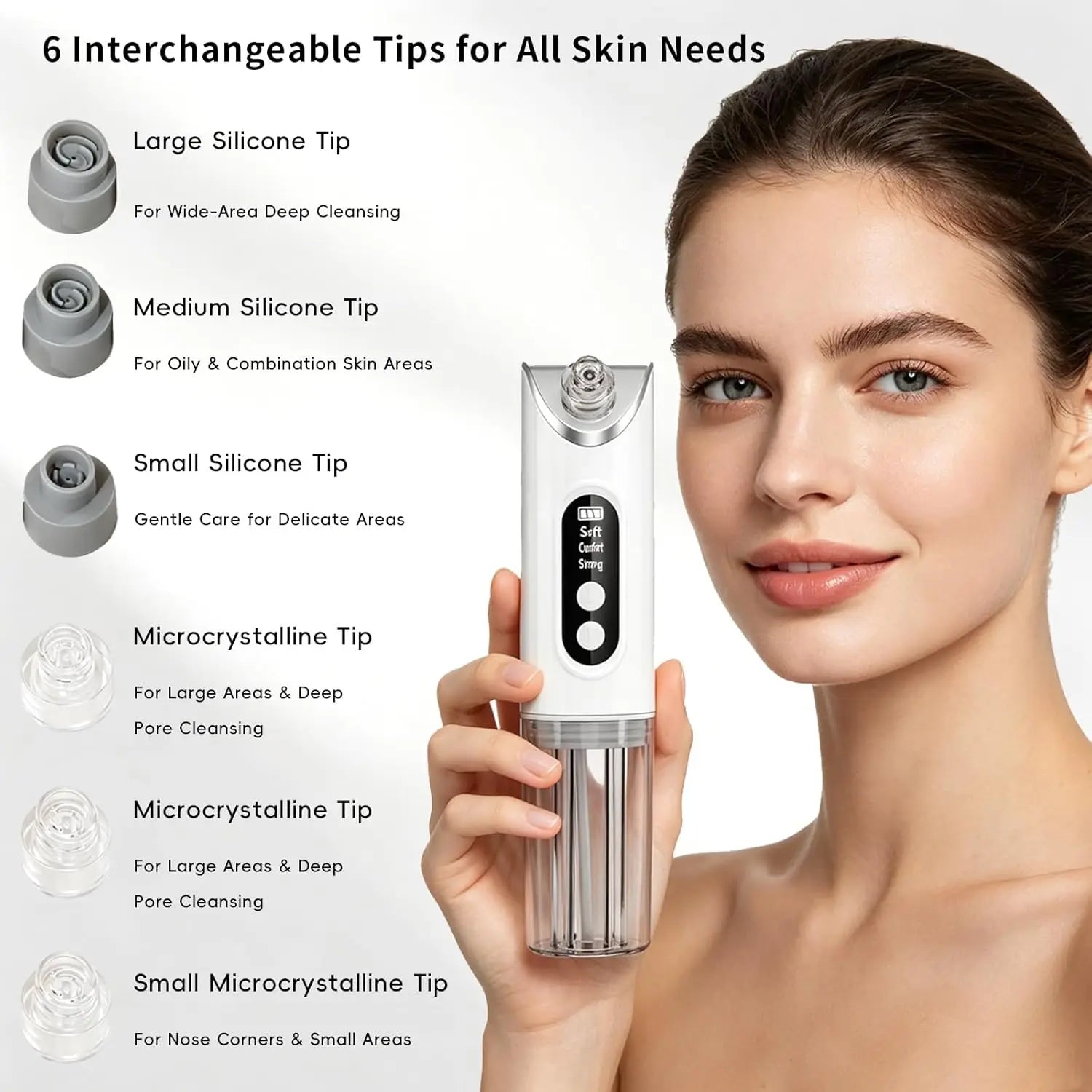 Pore Vacuum Blackhead Remover and Facial Cleansing Suction Tool - 4