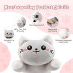 USB Heated Cat Pillow Plush Warming Hot Compress Bolster