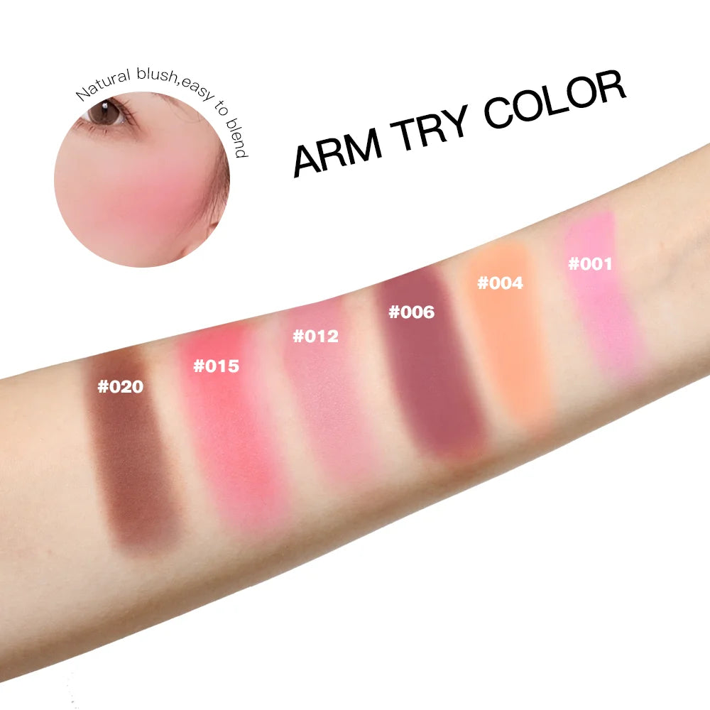 Embossed Blush Palette Matte Face Powder Cheek Makeup
