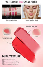 2 in 1 Cream and Powder Blush Face Blusher Makeup Palette