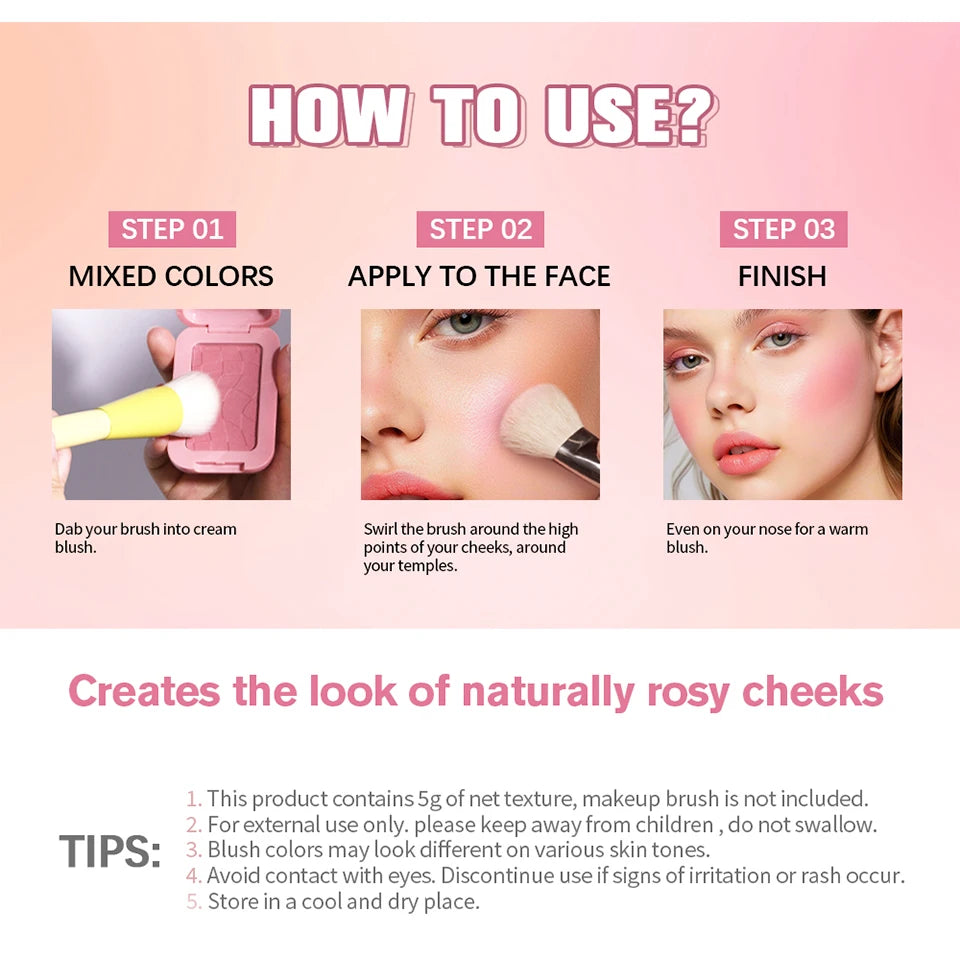 Butter Blush Palette Long Lasting Cream Cheek Makeup - 15