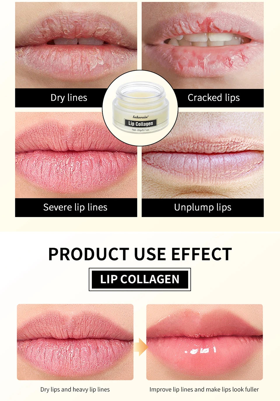 Collagen Lip Mask and Moisturizing Lip Treatment