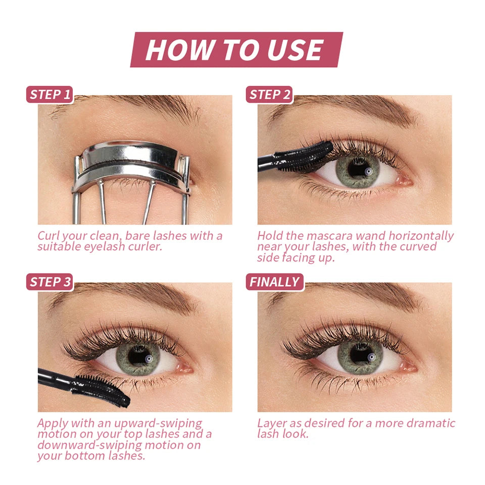 Waterproof Lengthening Mascara Volumizing Eyelash Extension Makeup