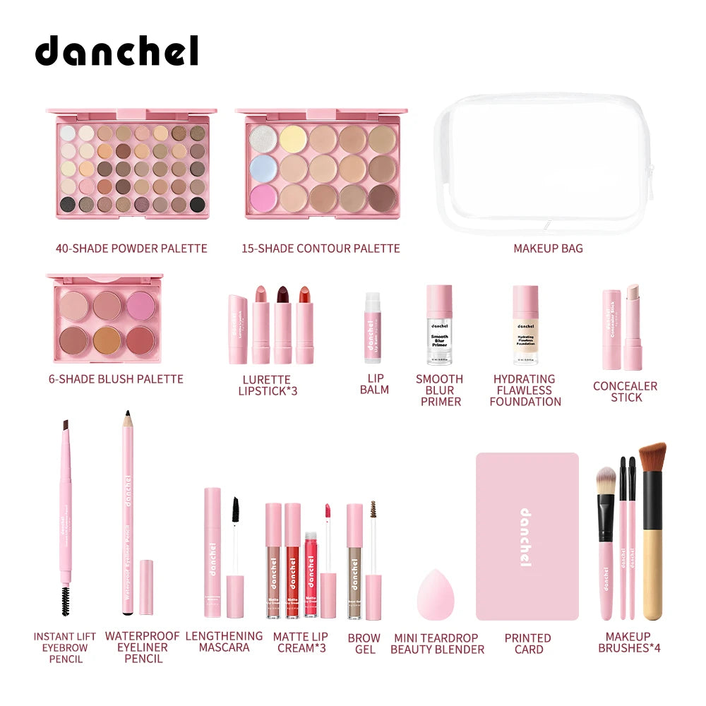 Full Face Makeup Kit and Cosmetic Palette Set
