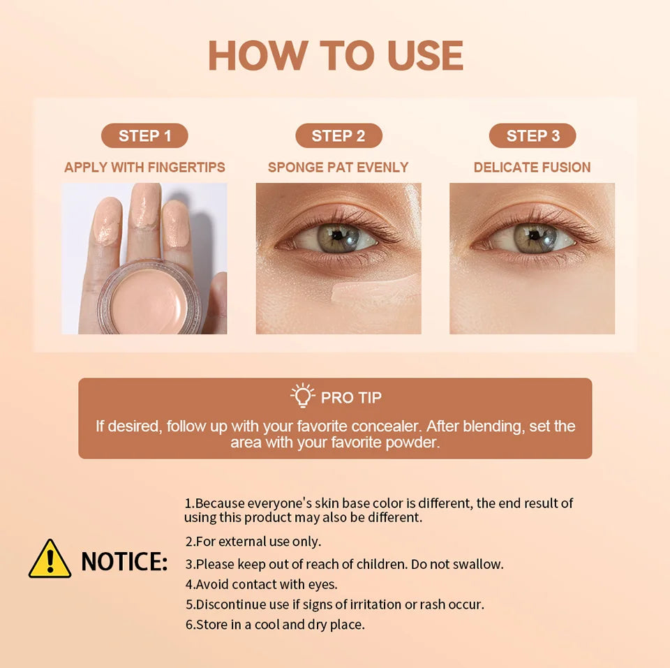 Under Eye Brightener Concealer Cream Color Correcting Makeup Base