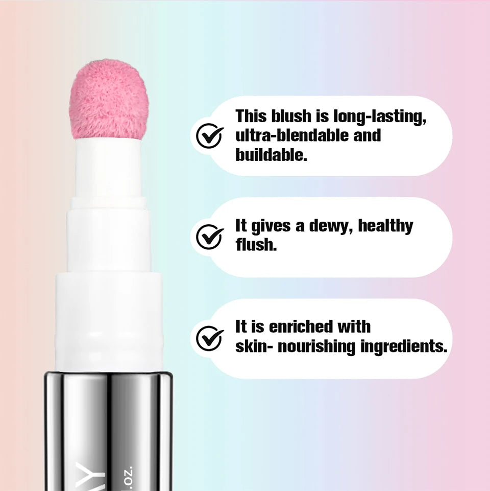 Liquid Blush Stick Sponge Tip Face Makeup Blusher - 10