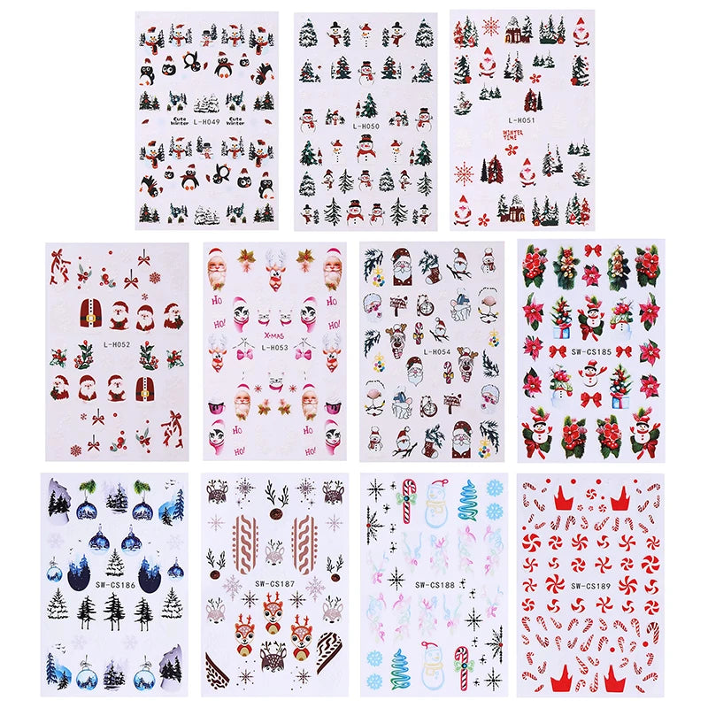 Christmas Nail Stickers Winter Nail Art Decals - 6
