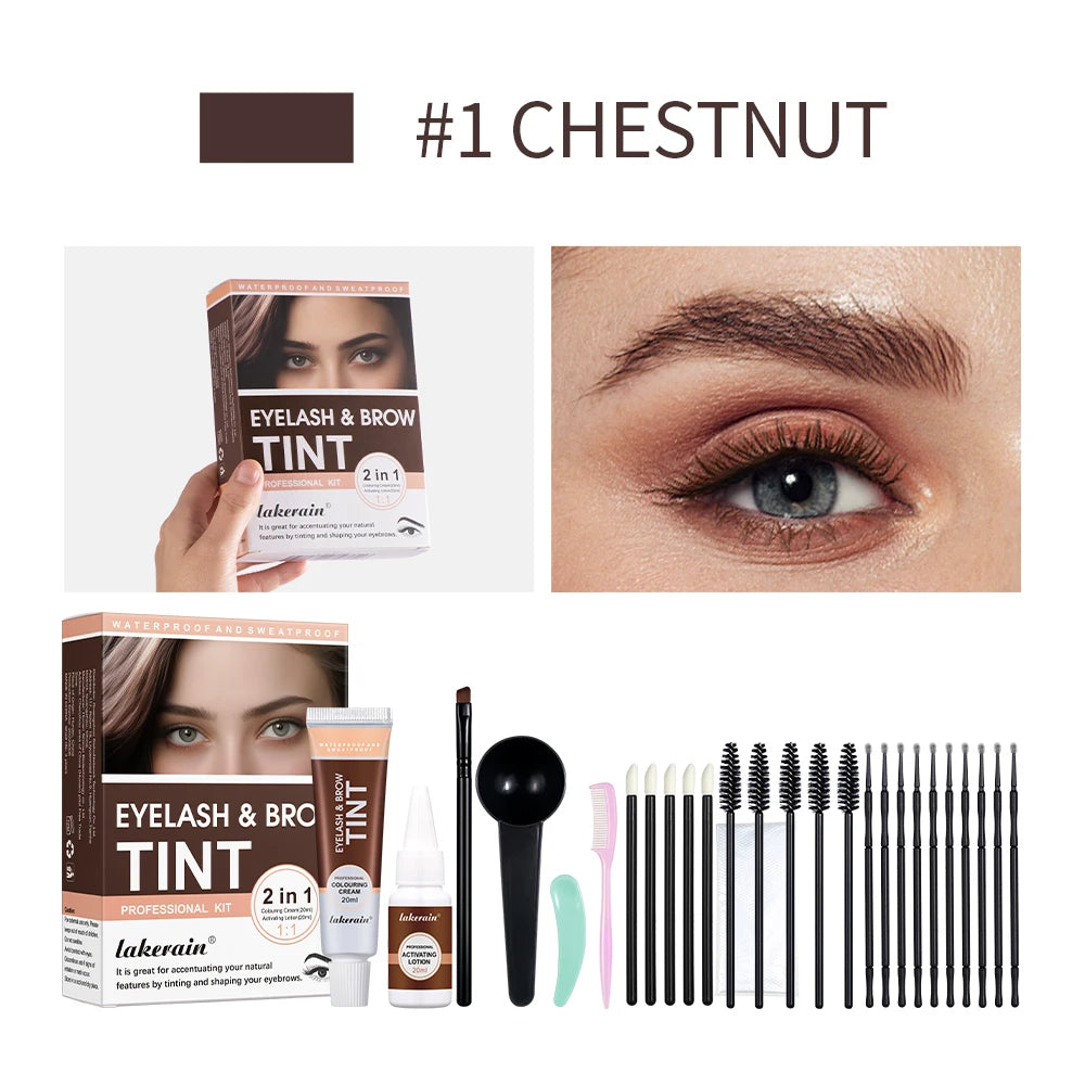 Eyelash and Brow Tint Kit Waterproof Eyebrow Dye Makeup Set