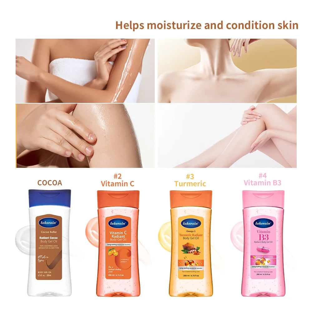 Radiant Body Gel Oil Moisturizing Skin Treatment Massage Essential Oil