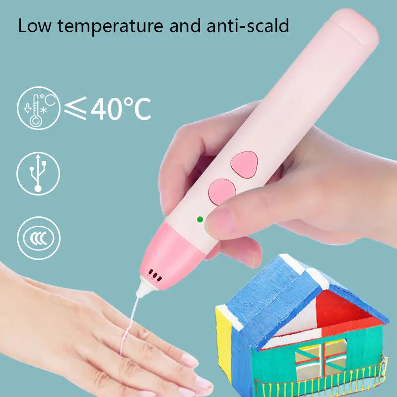 Kids 3D Printing Pen Low Temperature 3D Drawing Pencil for Children - 2