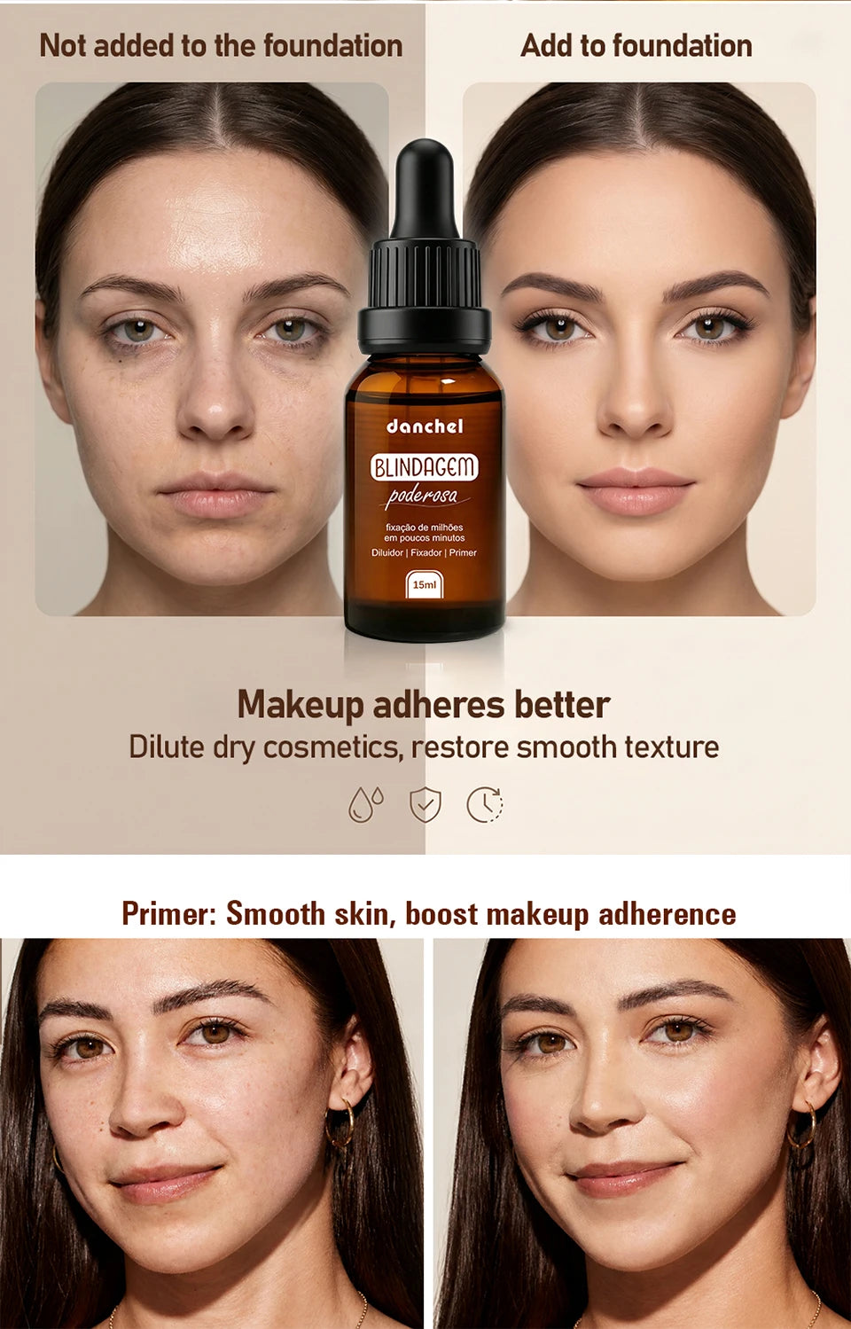 3 in 1 Makeup Primer and Setting Liquid Makeup Reviver Serum