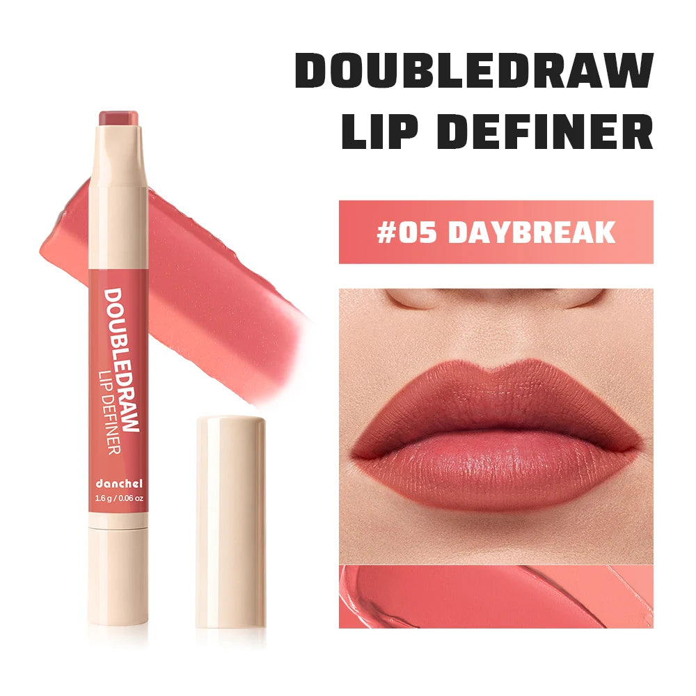 2 in 1 Lip Liner and Lip Gloss Matte Velvet Lipstick Pencil