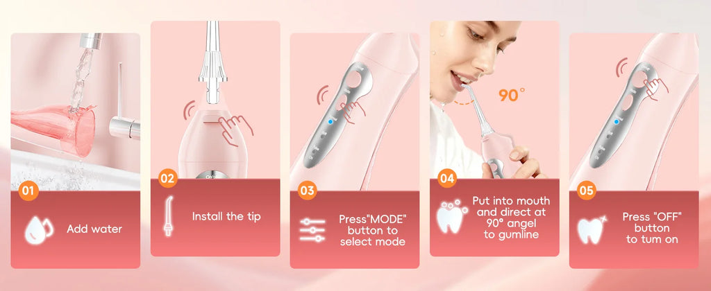 Portable Water Flosser Electric Oral Irrigator Teeth Cleaner