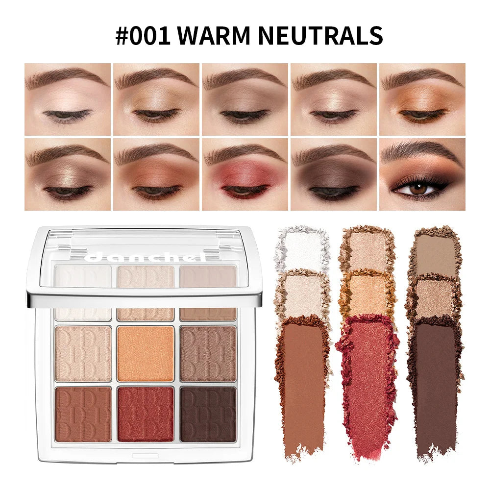 9 Shade Eyeshadow Palette Matte Glitter Pigmented Makeup Eye Shadow - 21
