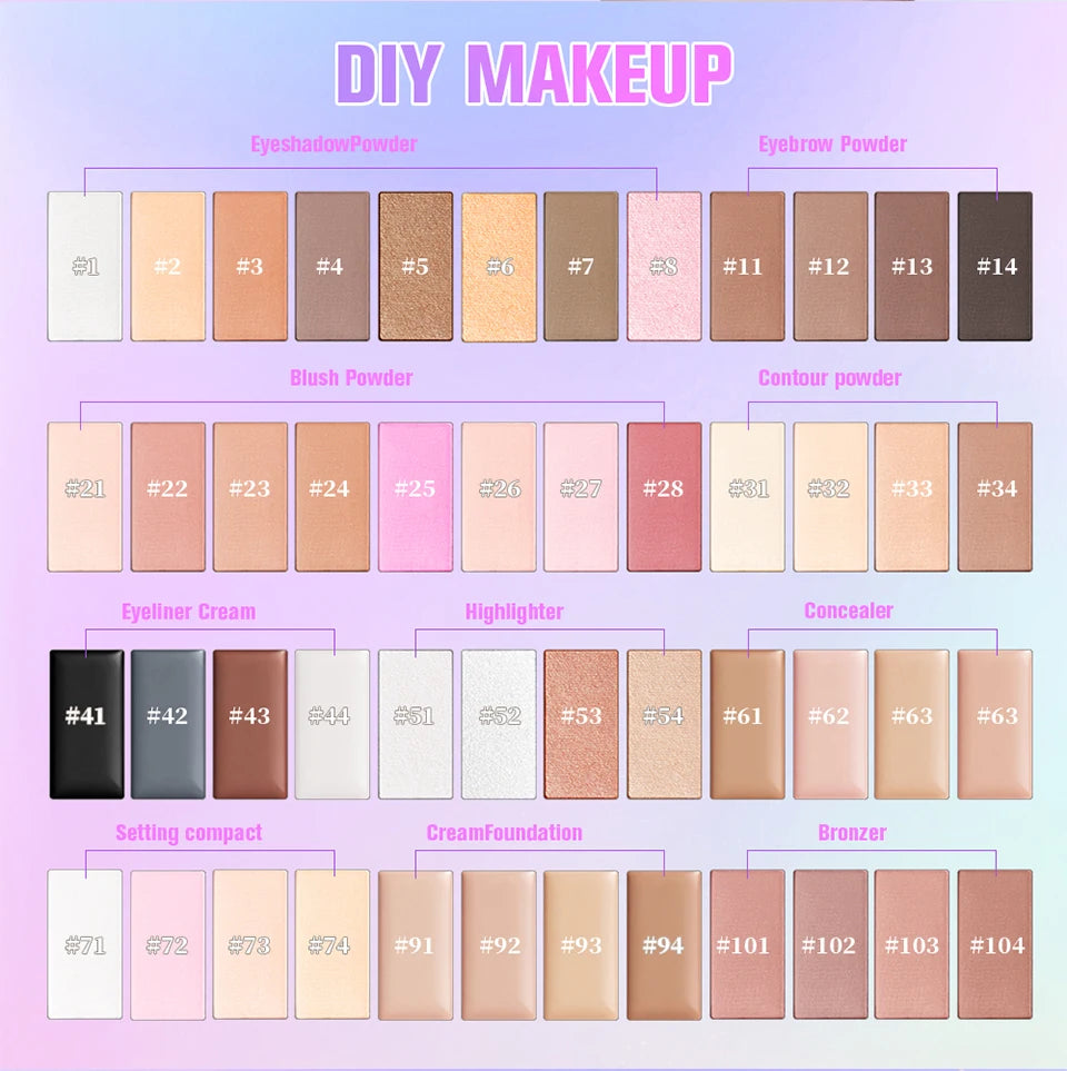 Eyeshadow Palette Refill Waterproof Magnetic Makeup Pan