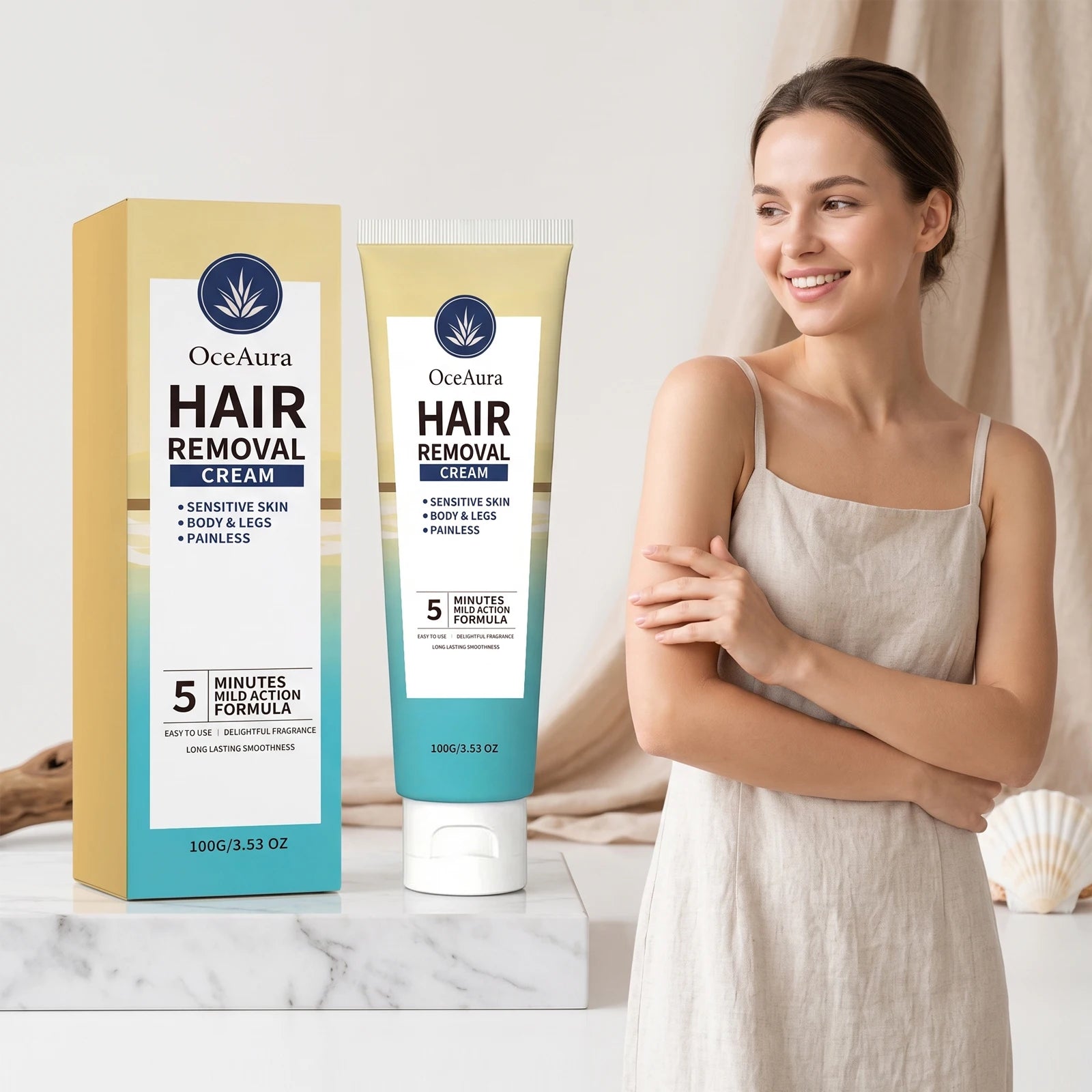 Hair Removal Cream Painless Depilatory Lotion for Smooth Skin - 3