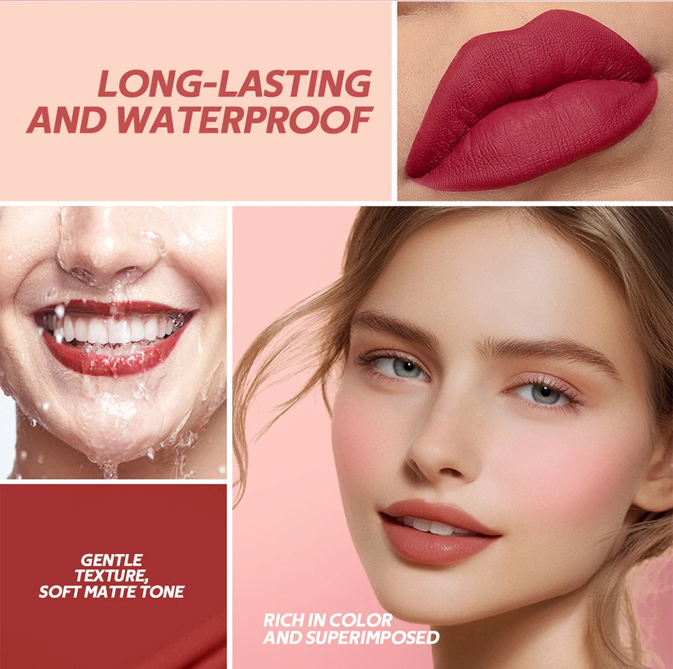 Matte Lip Tint Long Lasting Waterproof Liquid Lipstick - 10