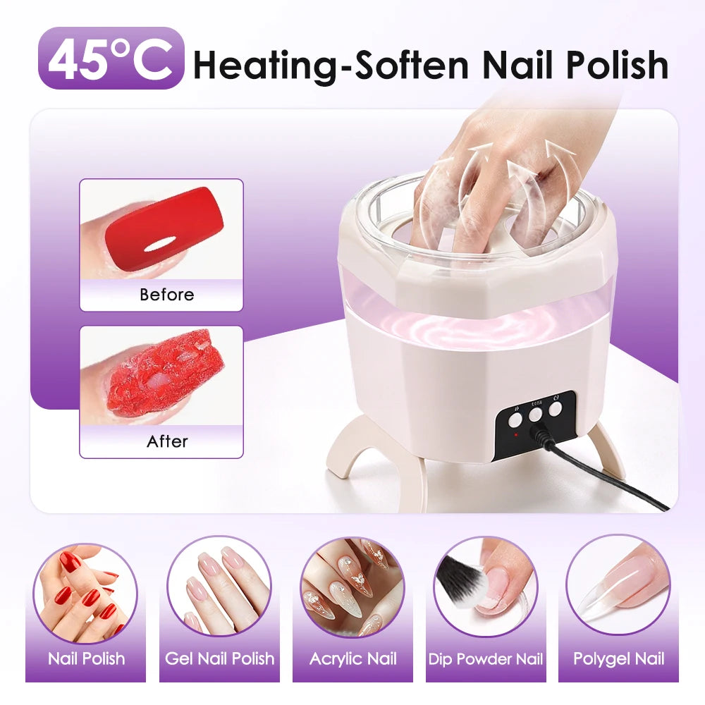 2 in 1 Nail Dryer and Electric Gel Polish Remover Manicure Bowl - 3