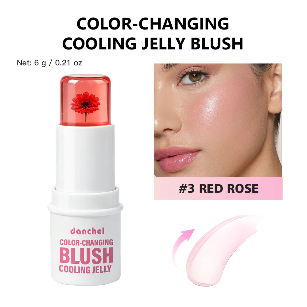 Color Changing Jelly Blush Stick pH Adaptive Cheek and Lip Tint - 23