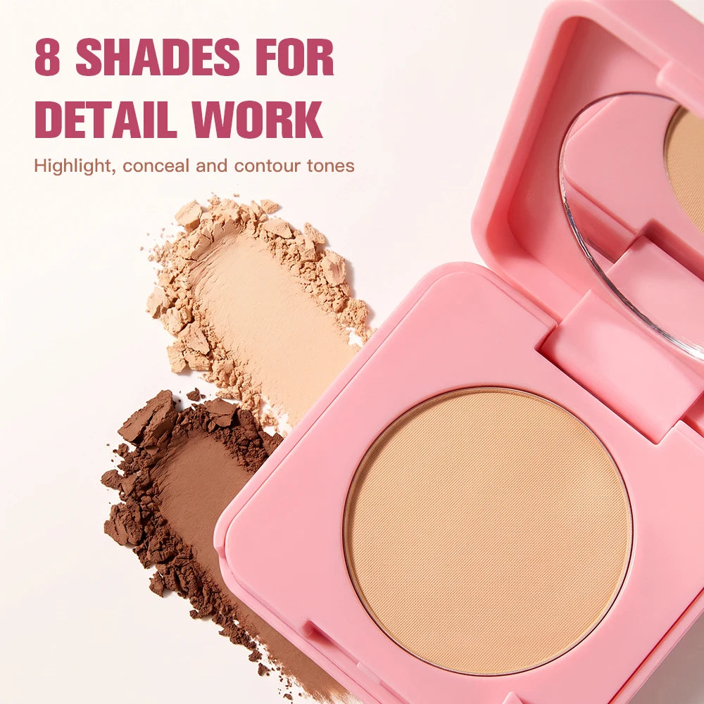 Pressed Face Powder and Setting Compact for Matte Finish