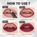 12 Piece Lip Liner Pencil Set Waterproof Matte Makeup Contouring Pen