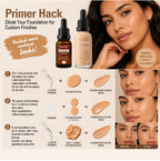 Liquid Foundation and Primer Set Long Lasting Face Makeup Combo