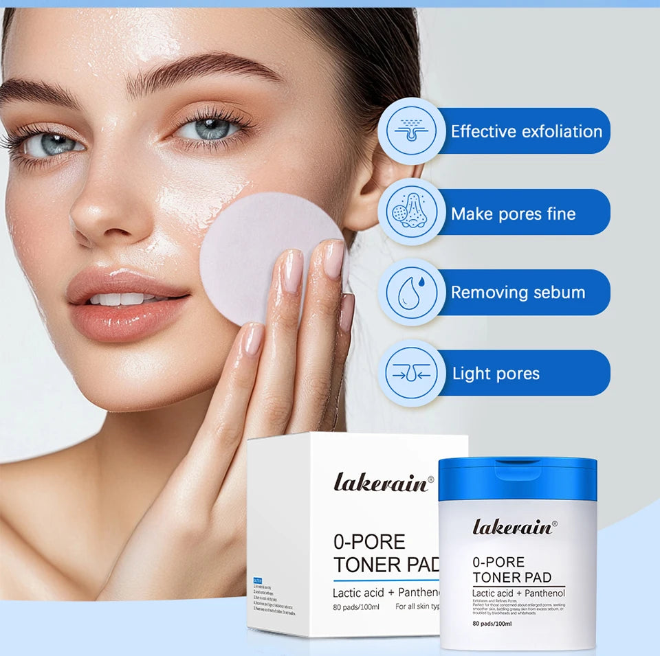 Pore Refining Toner Pad and Peptide Serum Facial Skin Care Kit