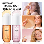 Vanilla and Rose Fragrance Mist Body Spray for Hair and Skin