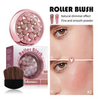Roller Blush Spherical Powder Beads Shimmer Face Makeup Blusher