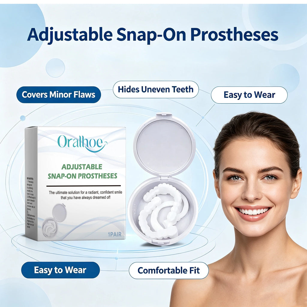 Adjustable Snap on Dentures Temporary Smile Veneer Teeth Whitening