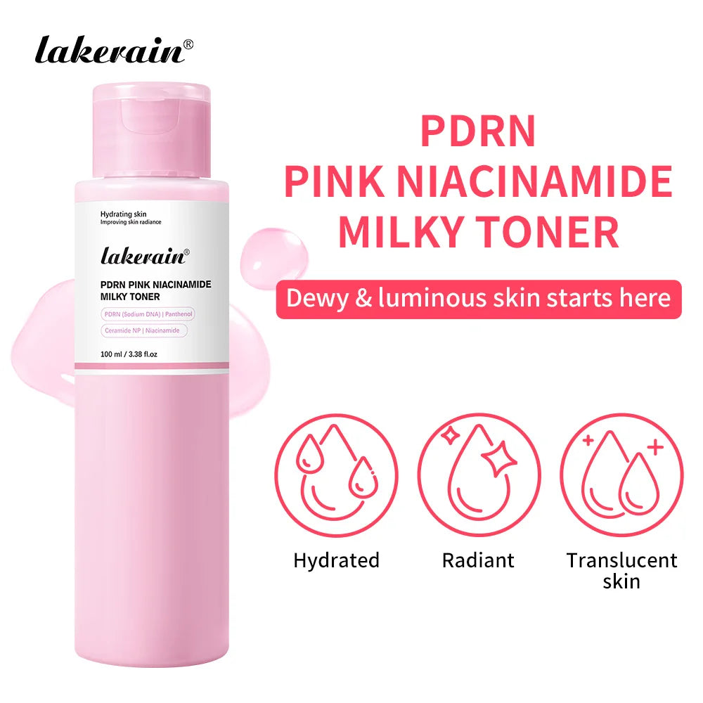 PDRN Niacinamide Toner Pink Milky Facial Lotion for Glowing Skin - 2