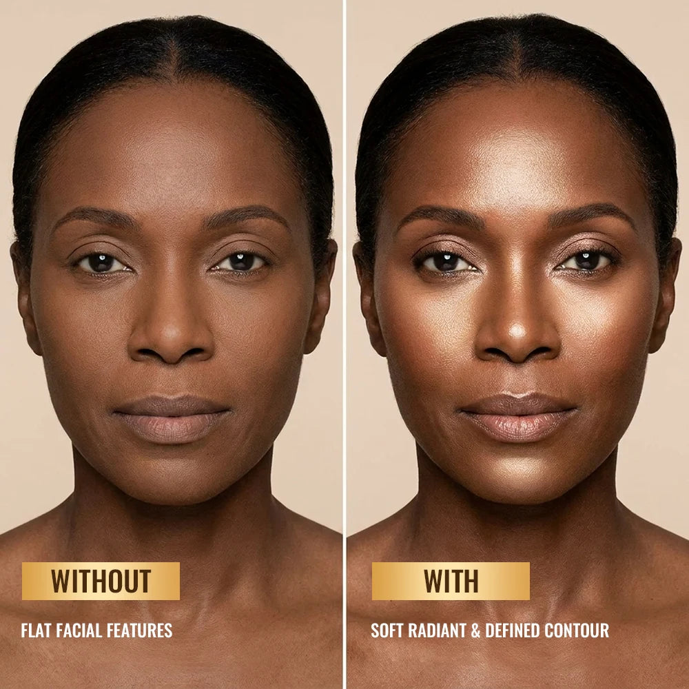 Highlighting Eye and Cheek Palette Shimmer Face Makeup Bronzer - 5
