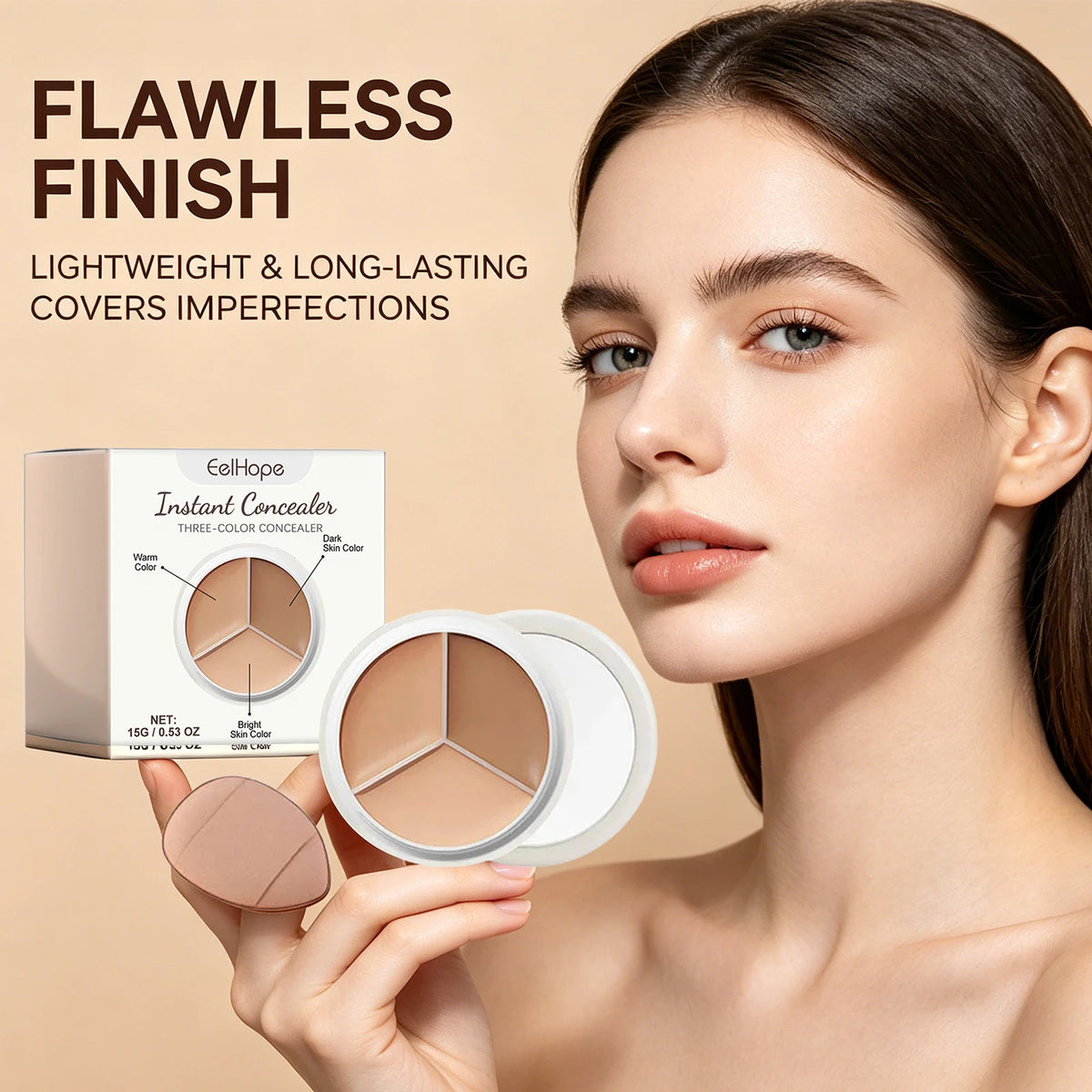 3 Color Cream Concealer Palette Color Correcting Makeup