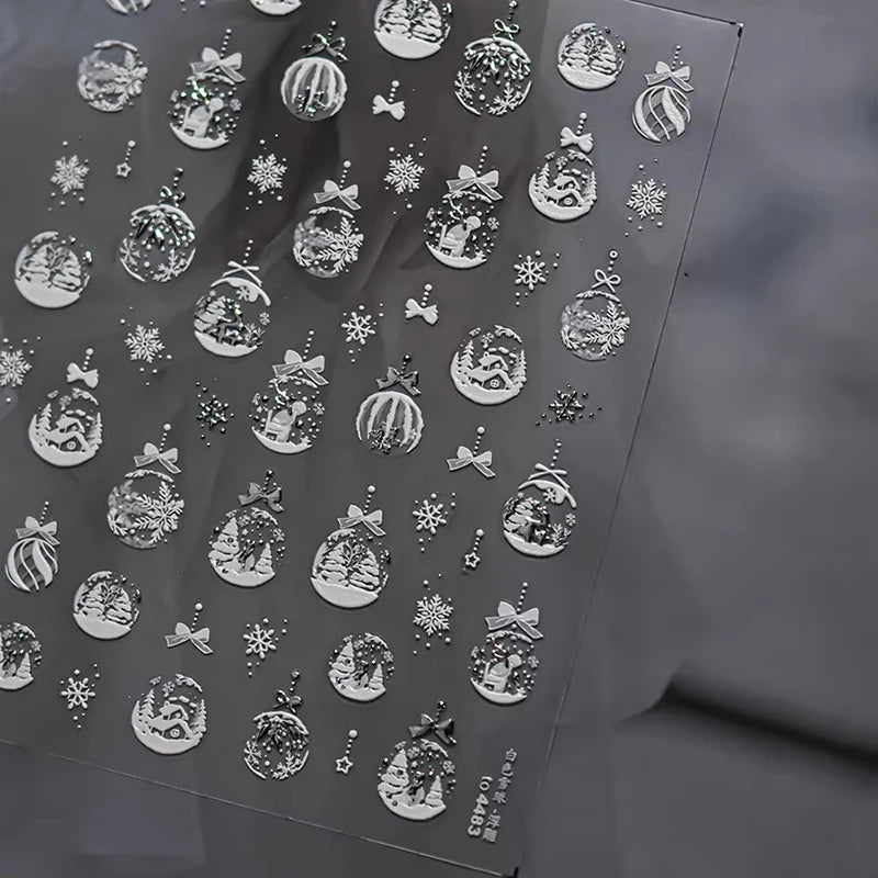 Christmas Nail Stickers Winter Nail Art Decals - 63