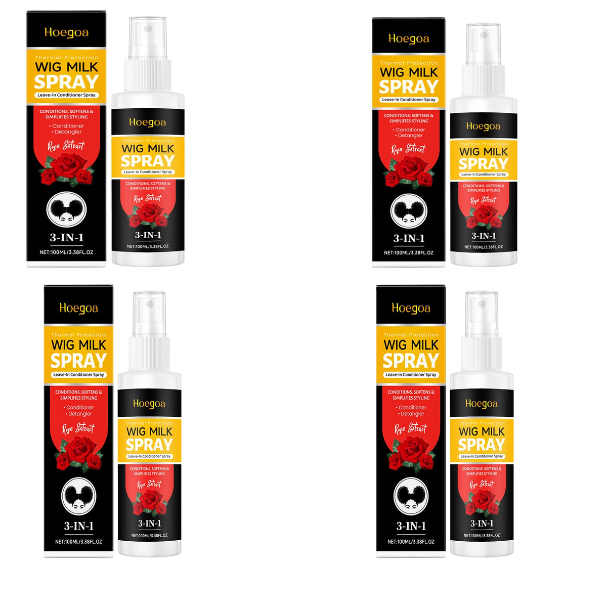 3-in-1 Wig Conditioning Spray and Hair Detangler Mist