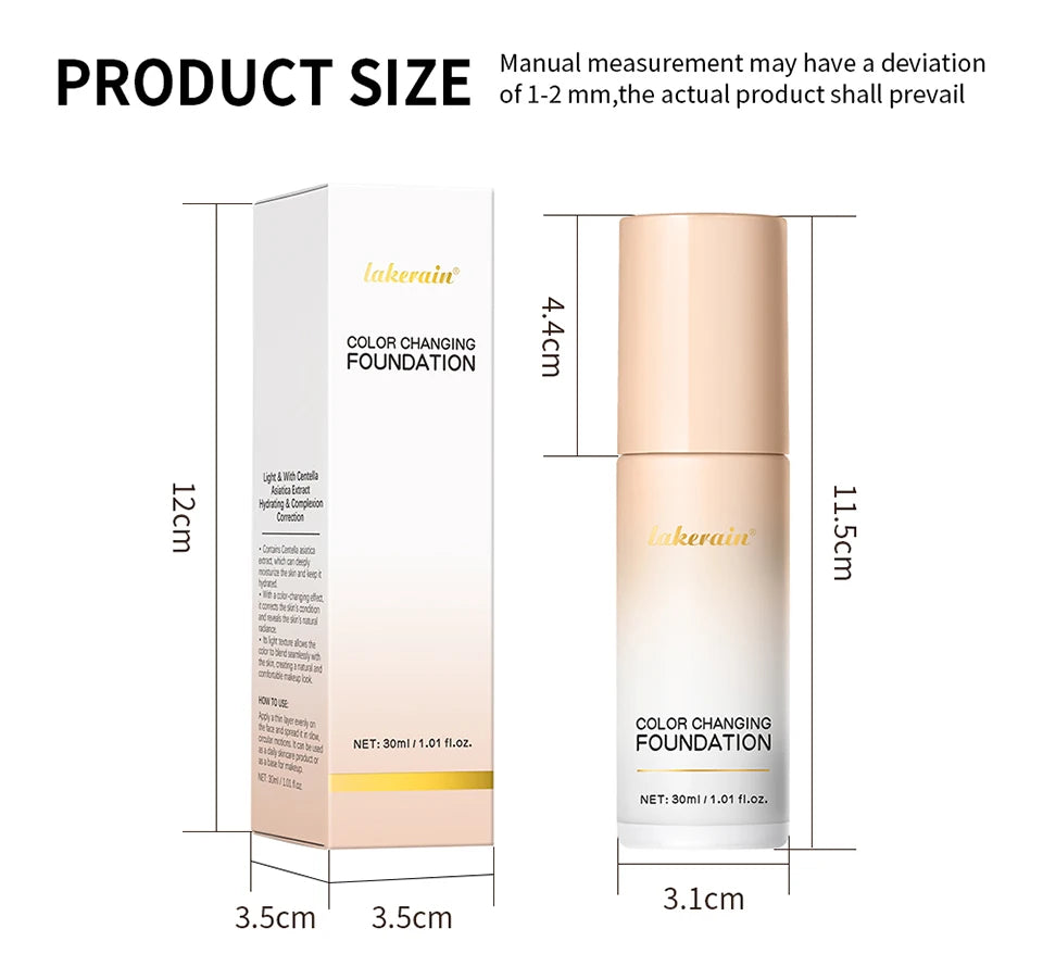 Color Changing Foundation Liquid Concealer Makeup Base