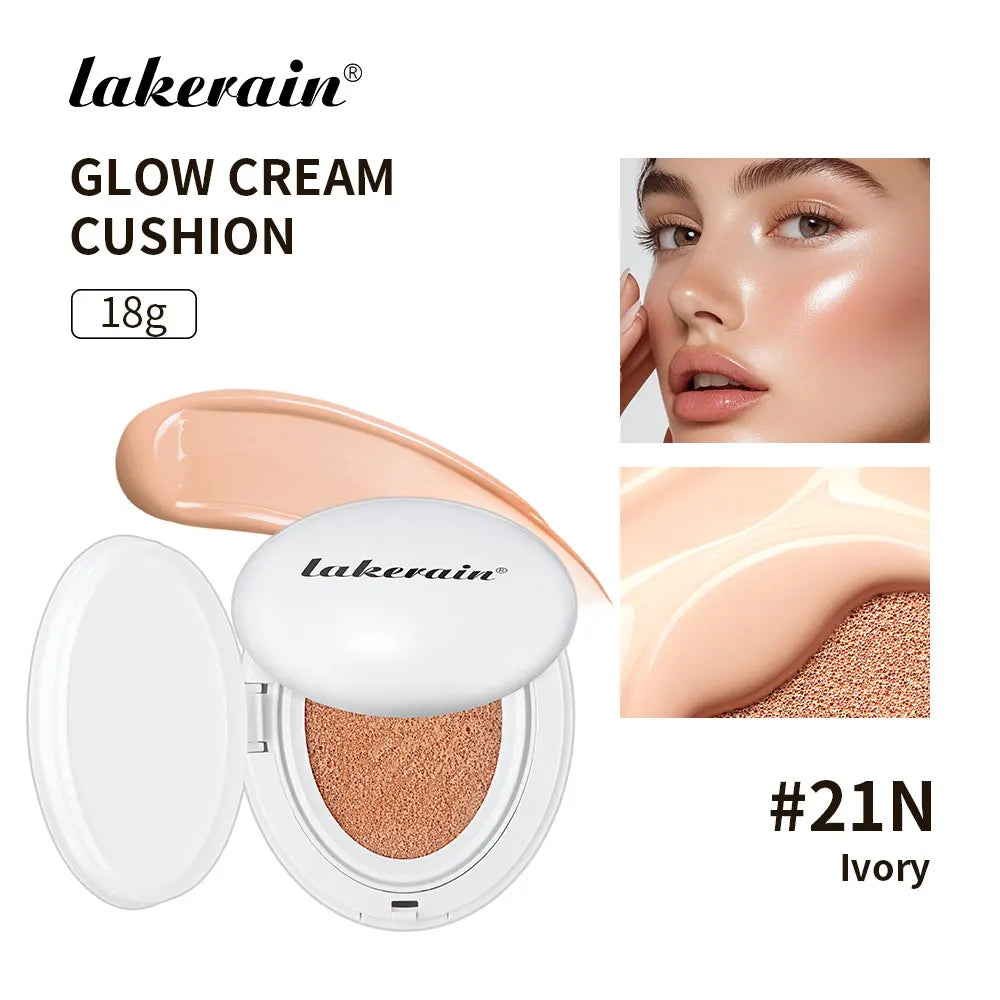Glow Cream Cushion Foundation Dewy Luminous Face Makeup - 21