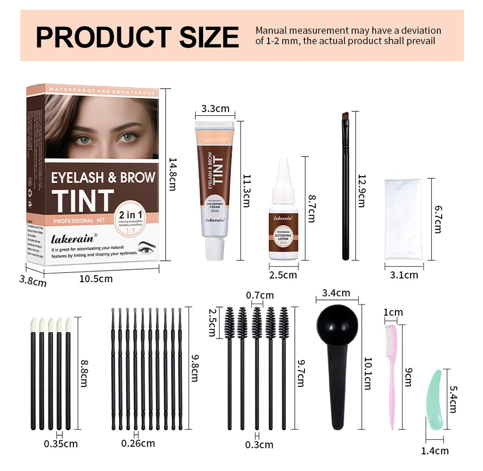 Eyelash and Brow Tint Kit Professional Eyebrow Dyeing Set