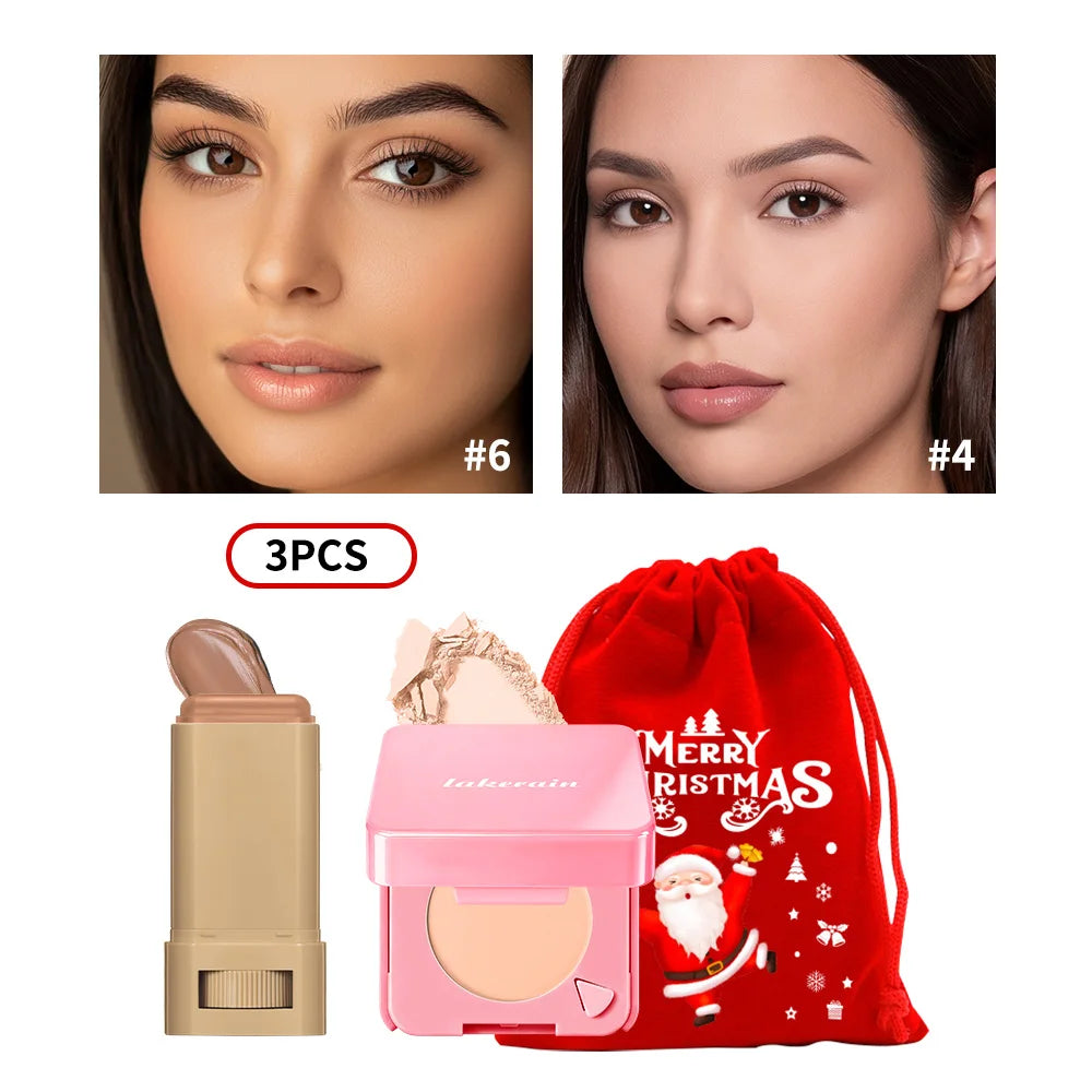 Foundation Stick and Pressed Powder Makeup Set - 35