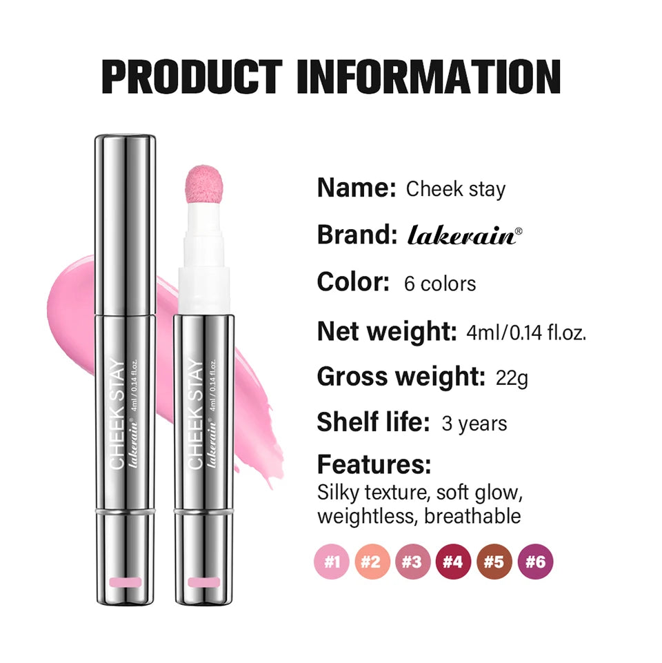 Liquid Blush Stick Sponge Tip Face Makeup Blusher