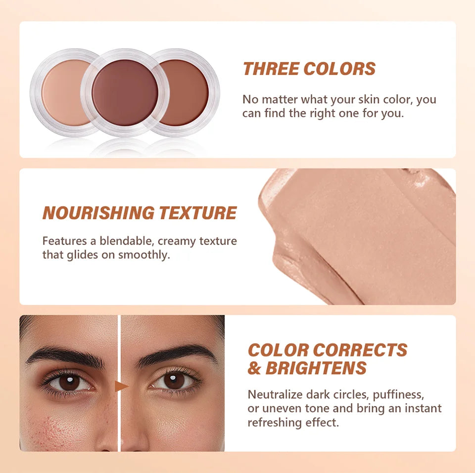 Under Eye Brightener Concealer Cream Color Correcting Makeup Base - 8